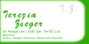 terezia zseger business card